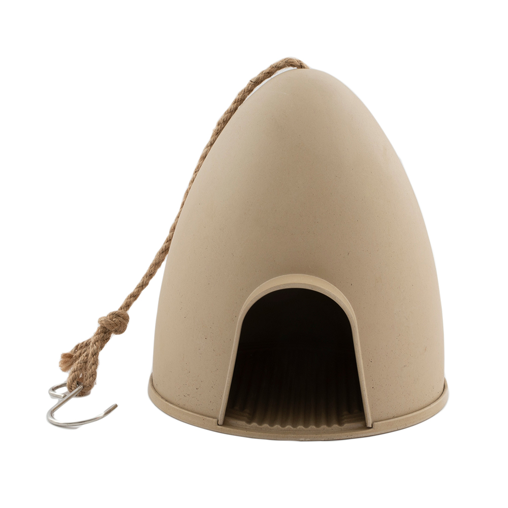 Bamboevezel Voederhuisje Beige Bamboevezel Voederhuisje Beige