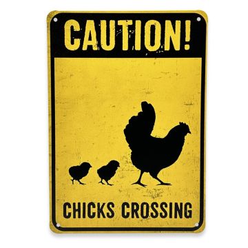 Waakbord: Chicks crossing